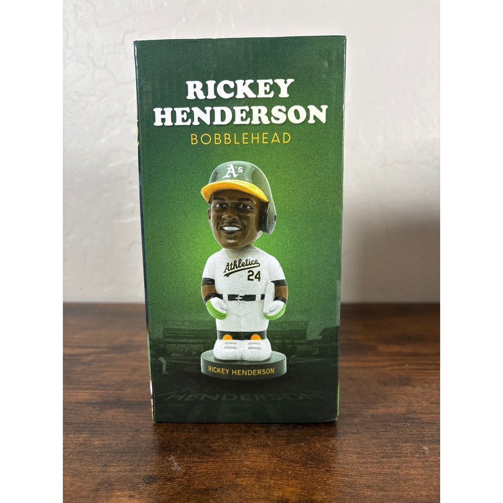 Rickey Henderson Oakland Athletics Bobblehead MLB Baseball Figure New in Box